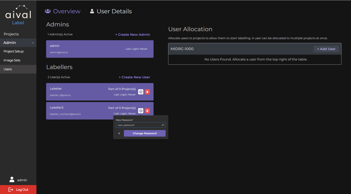 User password changed Image
