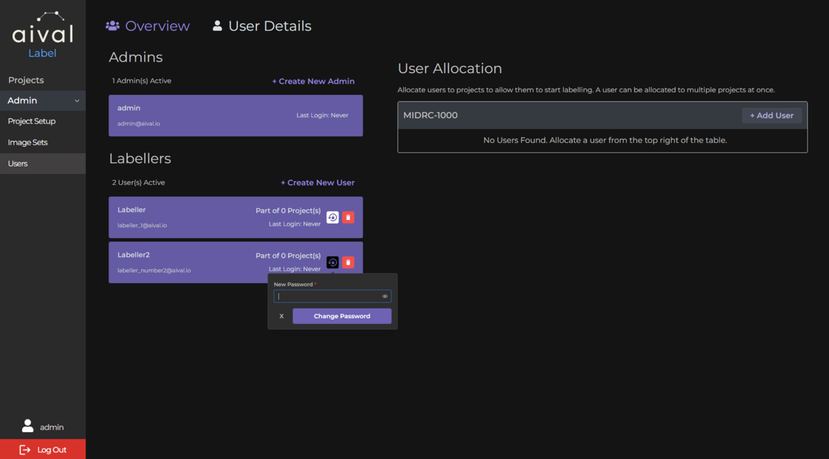 Change user password Image
